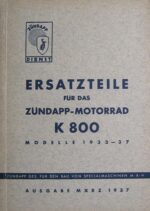 Ersatzteilliste K800