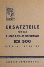 Ersatzteilliste KS500 1936